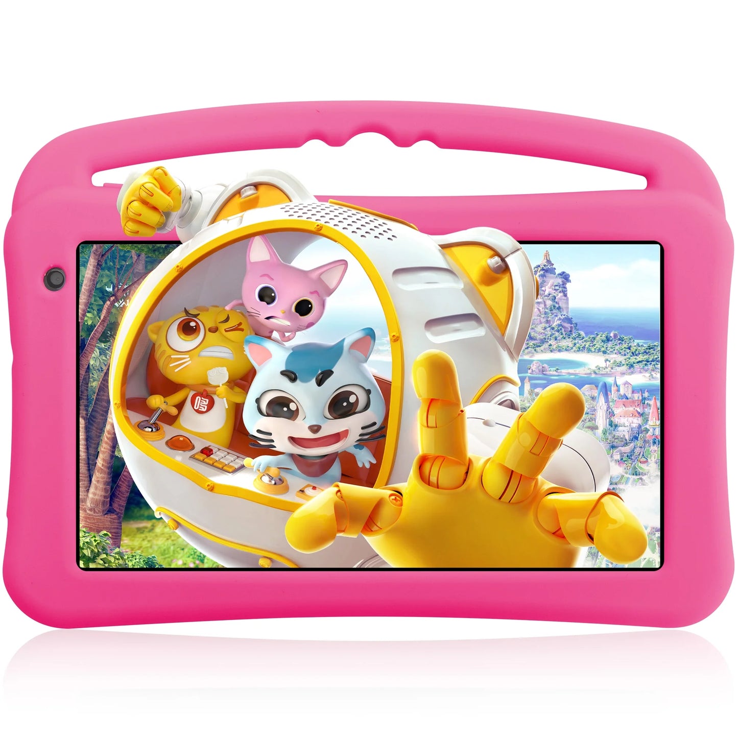 Kids Tablet 7 Inch Android 12 Tablet Pc with Wifi 32GB Tablet for Ages 2–8 Kids Tablet with Silicone Case Google Play Parental Control APP (32GB, Pink)