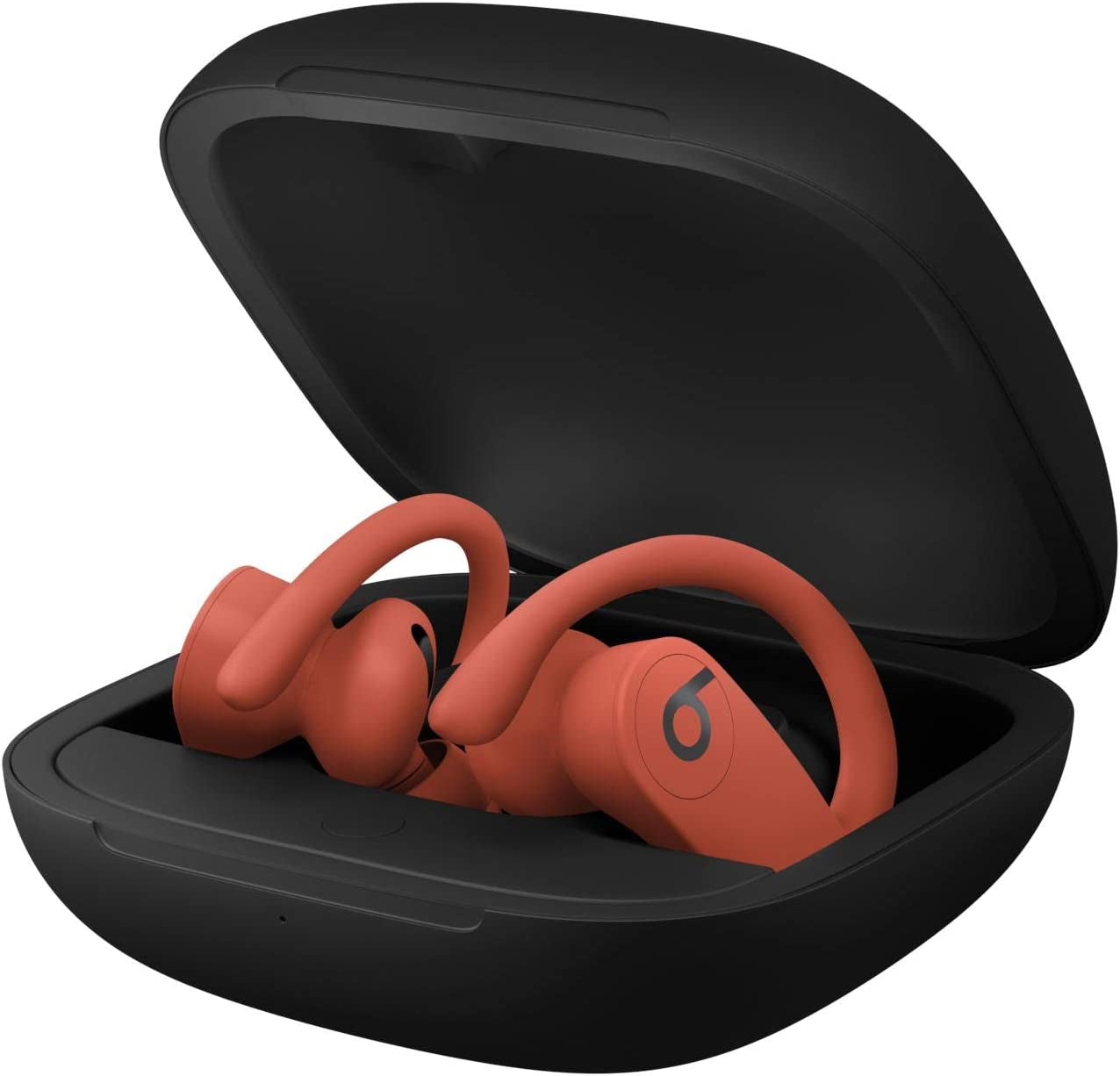 Power Pro Wireless Earbuds - H1 Headphone Chip, Class 1 Bluetooth Headphones, 9 Hours of Listening Time, Sweat Resistant, Built-In Microphone - Lava Red