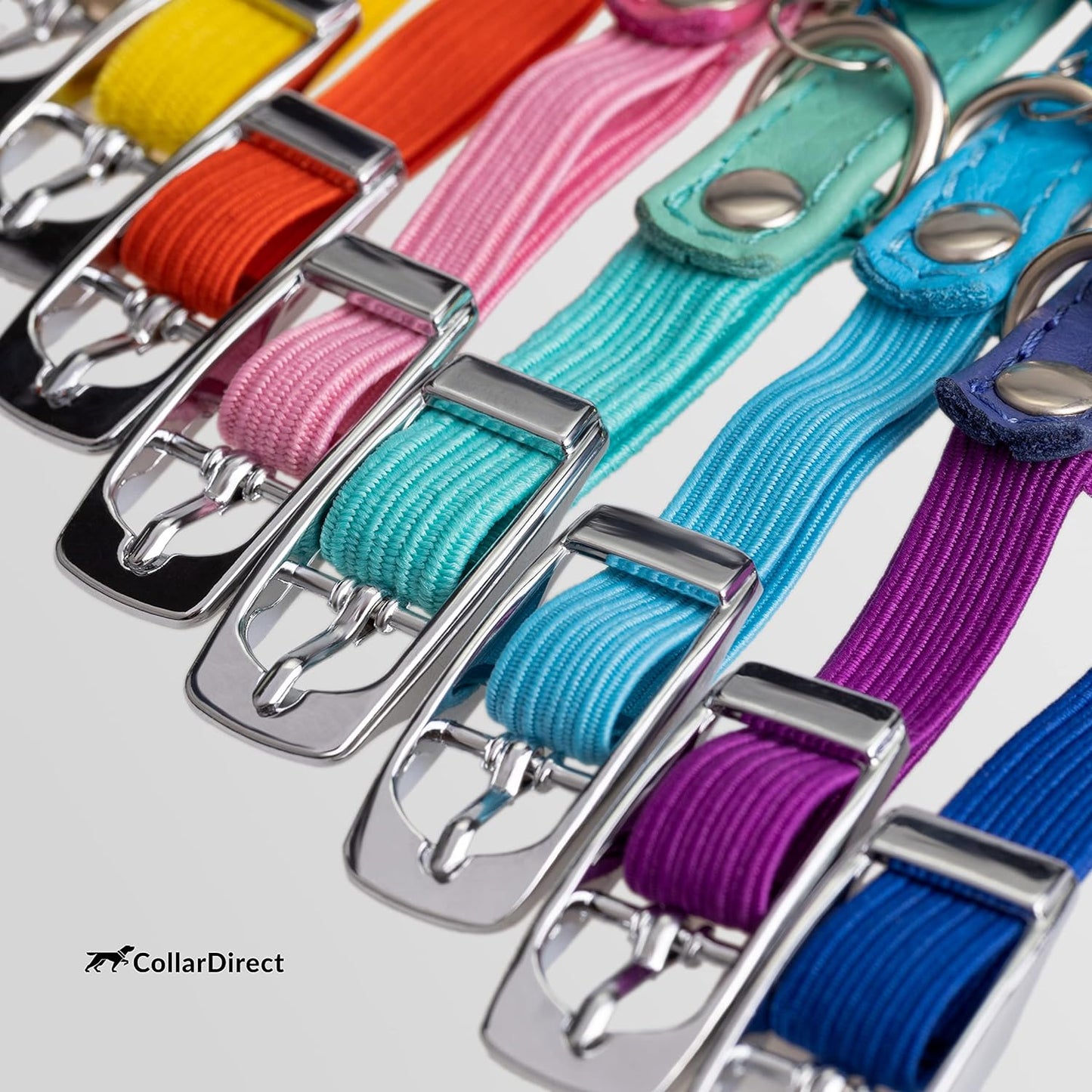 Leather Cat Collar, Kitten Collar with Removable Bell Black Blue Red Orange Lime Green (6-7 Inch, Purple)